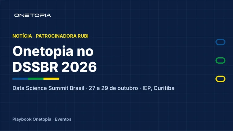 Onetopia é Patrocinadora Rubi do DSSBR 2026, o congresso de IA e Big Data de Curitiba